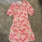 Oscar de la Renta  Pink Floral Dress/robe Photo 0