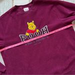Disney Pooh Burgundy Fleece Crewneck Pullover Sweatshirt Unisex Size Medium Photo 5