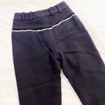 Japanese Kawaii Gyaru Cottagecore Shabby Chic Pom Pom Black Slim Boot Cut Pants Size 24 Photo 7