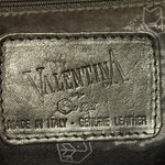 Valentina Black and Brown Shoulder Bag with Leather Handles Photo 11