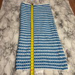 Juniors' Freshman Crochet High Neck Sweater and Skirt Set medium NWT Blue White Photo 6