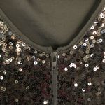 Spirit  Halloween Adult Black Sequin Zipper Romper Size M Photo 3