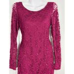 Jump  APPAREL By Wendye Caitin Laced Sequins Wine Dress‎ MEDIUM Photo 1