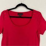 Attention  Short Sleeve Basic Top Round Neck Cotton Women’s Large Red Photo 1