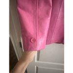 Nordstrom  Pink Lambskin Leather Buttery SOFT Blazer Coat Size Petite Large Photo 2