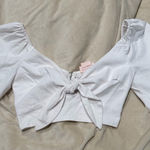 NWT White Sleeve Tie Photo 0