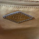 Fossil  Felicity Tote Signature Bag Brown Beige Leather Trim Carryall Shopper Photo 9