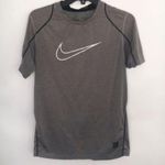 Nike ‎ Pro Fitted Training Shirt Gray Short Sleeve Athletic Top  Size XL Photo 0