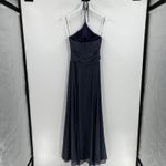Likely  Runa Halter Maxi Gown Night‎ Shadow Blue Formal Metallic Prom Size 2 NWT Photo 5