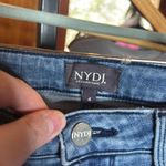 NYDJ  Ami Skinny Jeans Heyburn Blue Aztec Embroidery on Pockets Size 4 Photo 7