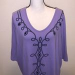 Woman Within  purple casual 1X short sleeve shirt Photo 1