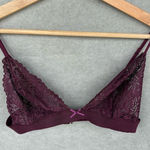 For Love & Lemons Women's S/XS Burgundy Lace Bralette Adjustable Straps Purple Photo 0
