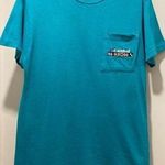 VTG Carnival Teal Blue Turquoise Short Sleeve Crew Neck T Photo 0