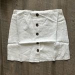 Olivaceous White Linen Button Up Skirt size Large  NWT Photo 0