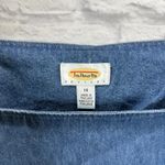 Talbots Vintage  Denim Jumper Overall Dress Petites Size 14 Chambray Midi New Photo 4