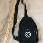 Nebraska Methodist Hospital Black Sling Bag with Heart Dove Design Photo 3