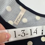 Gilli Dress Womens Small Black Blue Cream Polka Dot Cap Sleeve Fit Flare Photo 2