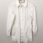 Chico's | Off White Button Down Collared dress Shirt Fitted | Size 0 (Small, 4) Photo 0