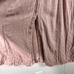 Free People  Love to Love You Blush Pink Embroidered Button Front Midi Dress M Photo 3