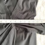 Ba&sh  Burton Black Pinstripe Long Sleeve Minimalist Elegant Wrap Mini Dress 4 Photo 9