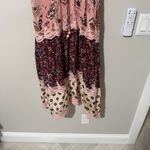 Farm Rio Glam Tapestry Burgundy Laces Short Sleeve Maxi Dress Size M Photo 5