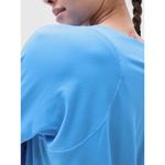 Athleta New  S Grid Knit Top Cornflower Blue Long Sleeve Small Photo 5