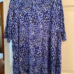 Jessica London Plus Size stretch Knitt Leopard Blue Top sz 18/20 Photo 1
