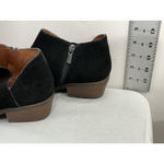 Lucky Brand Womans Pull On Booties 8 M Black Side Zip Cut Out Low Heel Photo 3