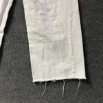 ZARA  Jeans Womens 4 White Denim Light Wash 5 Pockets Frayed Hem Wide Leg Comfort Photo 3