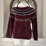 Weatherproof Vintage Fairisle Sweater in Wine, Size L EXCELLENT! Photo 1
