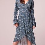 Band of the Free JEWEL TEAL FLORAL WRAP MAXI DRESS size medium whimsical Photo 1