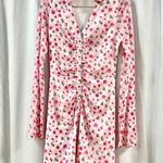Alana Eve Scarlett Long Sleeve Button Front Mini Dress Garden Rose Women's S Pink Photo 2