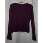 The Limited  Sweater Women's Medium Maroon Silk Cashmere Long Sleeve Minimalist Photo 4
