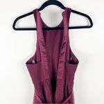 Vera Wang WHITE By  Wine Color High Neck Textured Tulle Skirt Maxi Dress Size 0 Photo 7