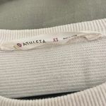 Athleta White/Cream Ribbed Crew Neck Sweater size XS or S Photo 1