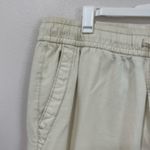 Old Navy Mid Rise Wide Leg Cargo Pants Size M Cream Drawstring Utility Photo 2