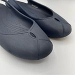 Crocs Navy Blue Slip On Flats Womens Comfort Shoes Sling Back Rubber Womens 6 Photo 2