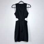 ZARA Cutout Linen Blend Mini Dress in Black XS Photo 5