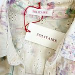 Anthropologie Solitaire X  Flora Eyelet Belted Button Front Shirt Dress Boho Photo 12