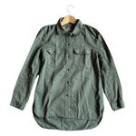 Madewell Tomboy Workshirt Army/Olive Green Button Down Long Sleeve Shirt Size XS Photo 5