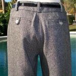 Cache Crop Wool Blend Removable Belt Tweed Pant Black White Gray New $118 NWT Photo 7