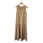 Everlane  khaki The TENCEL V-Neck Dress Photo 5
