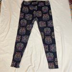 LuLaRoe 3/$15 LULA ROE Black Multicolor Boho Bear Leggings, TC Photo 2