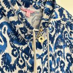 Lilly Pulitzer Blue & White Angela Full Zip Flamingo Resort Jacket Size XS Photo 2