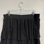 Alfani  Woman Black Pleated Tiered Midi Skirt Sz 1X Photo 5