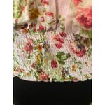 Romantic Cottagecore Coquette Rose Floral Pink Lace Ruffle Sleeveless Blouse Med Photo 4