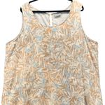 Catherines Womens Tank Dress Size 3X Linen Leaf Boho Travel Resortwear Vacation Photo 2