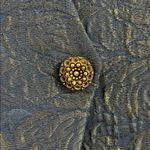 Eliglau Milano Made In Italy Floral Jacquard Blazer Size 46 US 10 Vintage Blue Photo 2