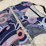 Title Nine Diamalete Short Sleeve Print Dress in Purple Pink Large Photo 2