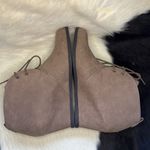 Unisa   Color Tan Wedge Boots Lace Up Faux Suede Rubber Sole Size 10 NWOT Photo 13